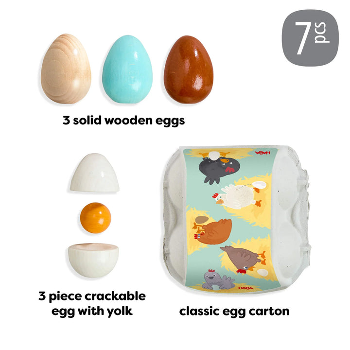 Creative Play – Wooden Eggs Play Food Set