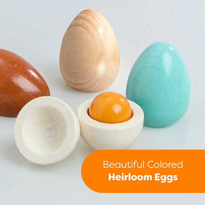 Creative Play – Wooden Eggs Play Food Set