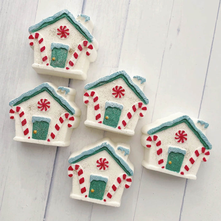 Gingerbread House Bath Bomb with Toy