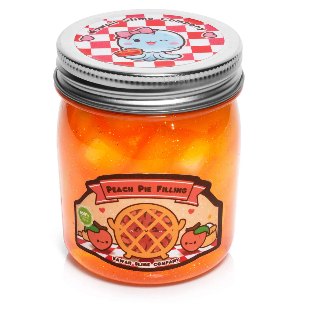 NEW Peach Pie Filling Jelly Cube Slime