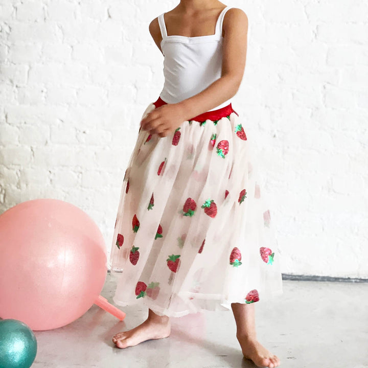 The Long Sequined Red Strawberry Petticoat