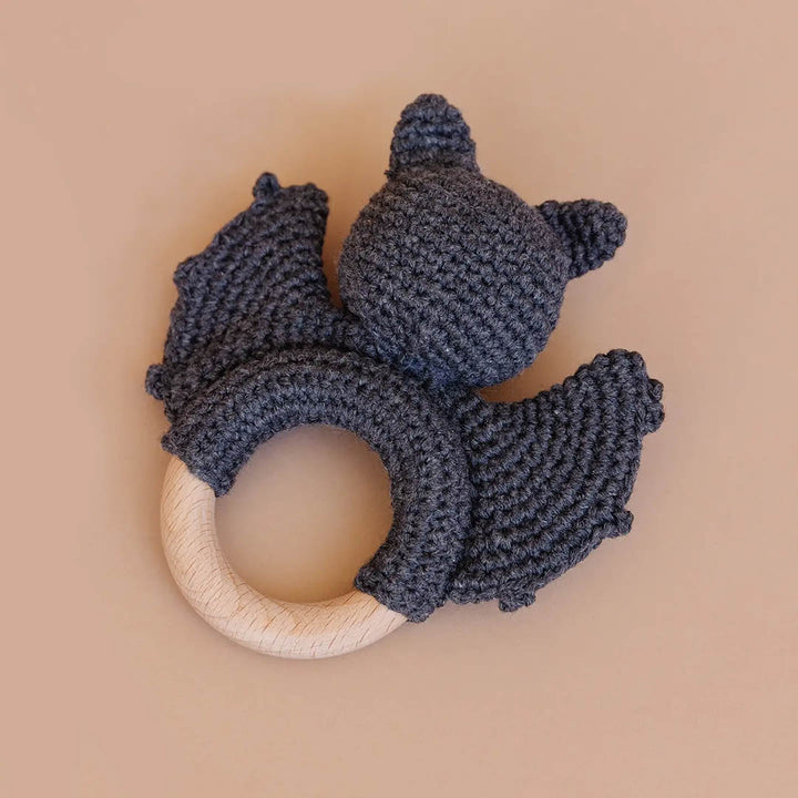 Teether Bat Cotton Crochet Rattle
