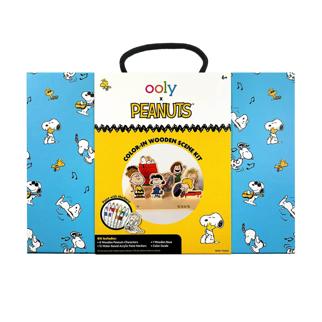 OOLY x Peanuts: Color-in' Wooden Scene Kit
