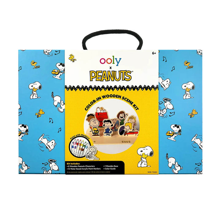 OOLY x Peanuts: Color-in' Wooden Scene Kit