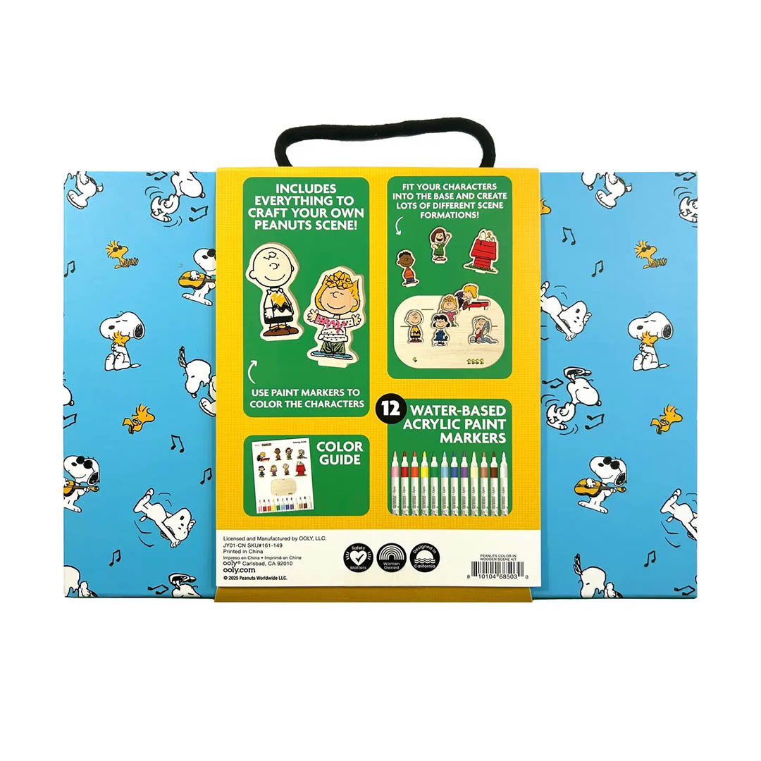 OOLY x Peanuts: Color-in' Wooden Scene Kit