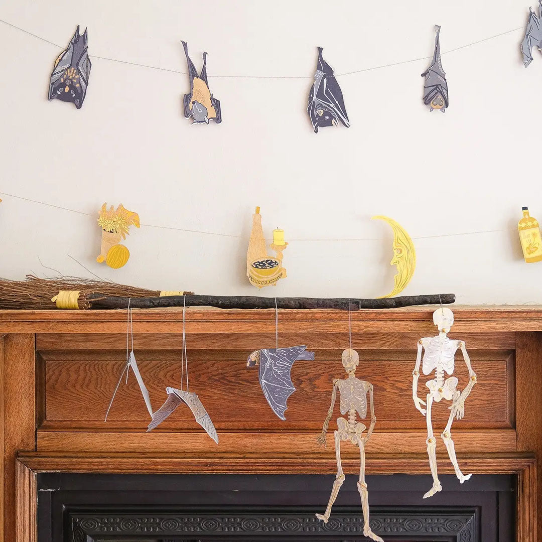 Dancing Skeletons Paper Ornaments