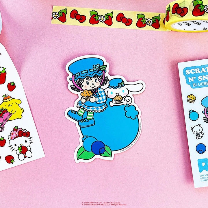 Blueberry Picking Scratch 'n Sniff Stickers (2ct) - Hello Kitty and Friends x Strawberry Shortcake