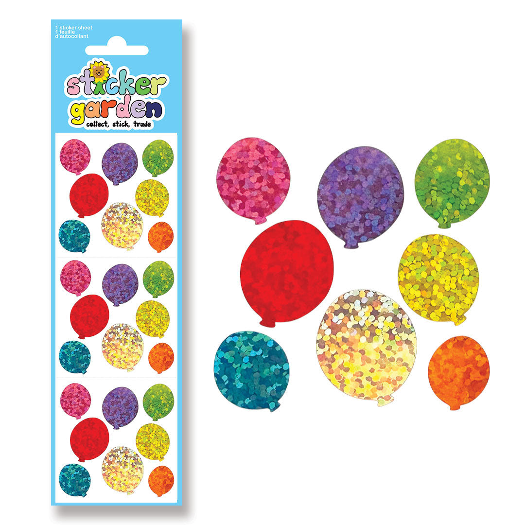 Sparkle Balloons Birthday Sticker Sheet