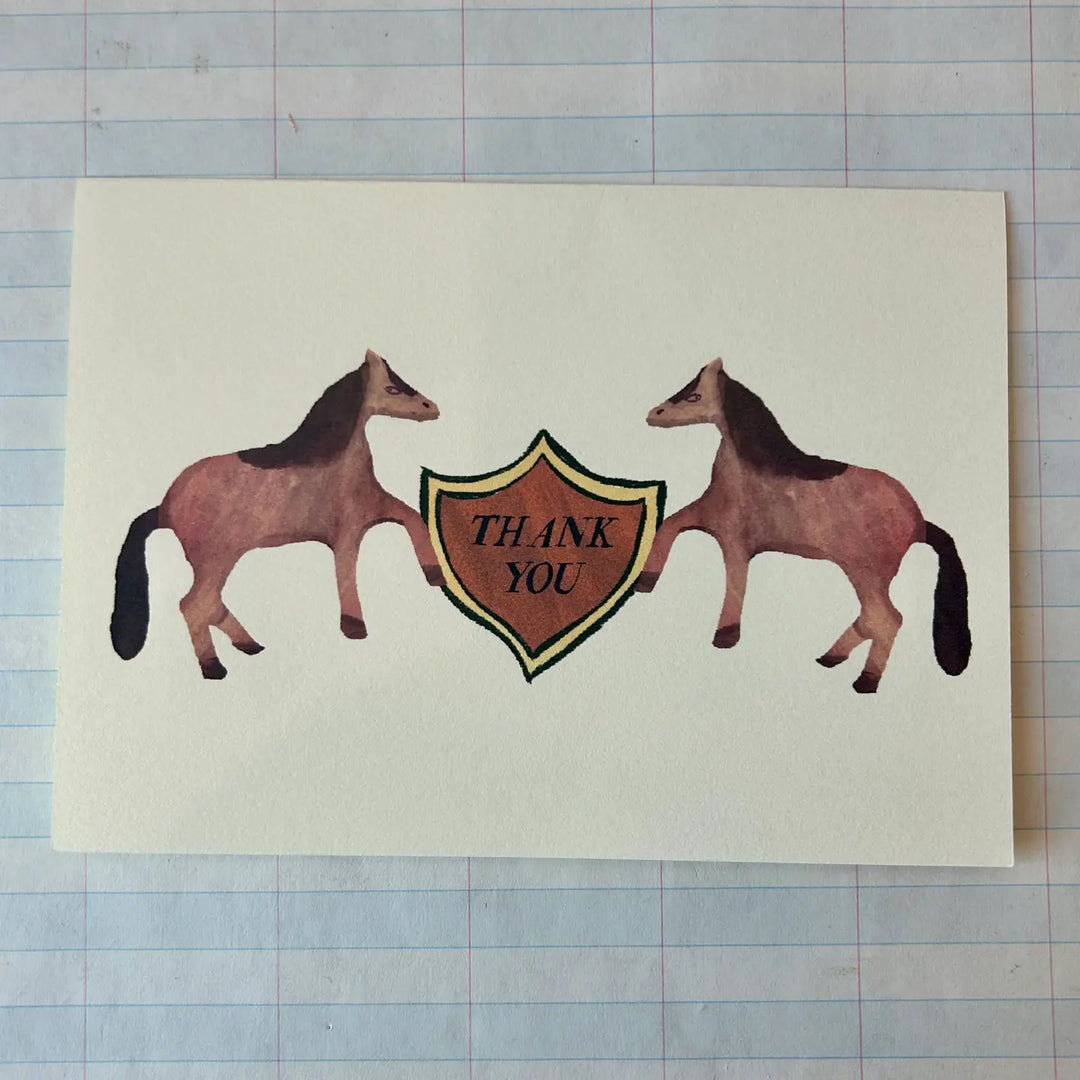 Horse Animal Friends Thank You's Card