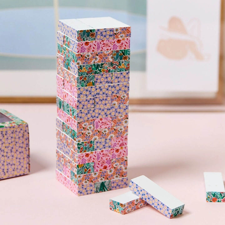Floral Tumbling Tower Game