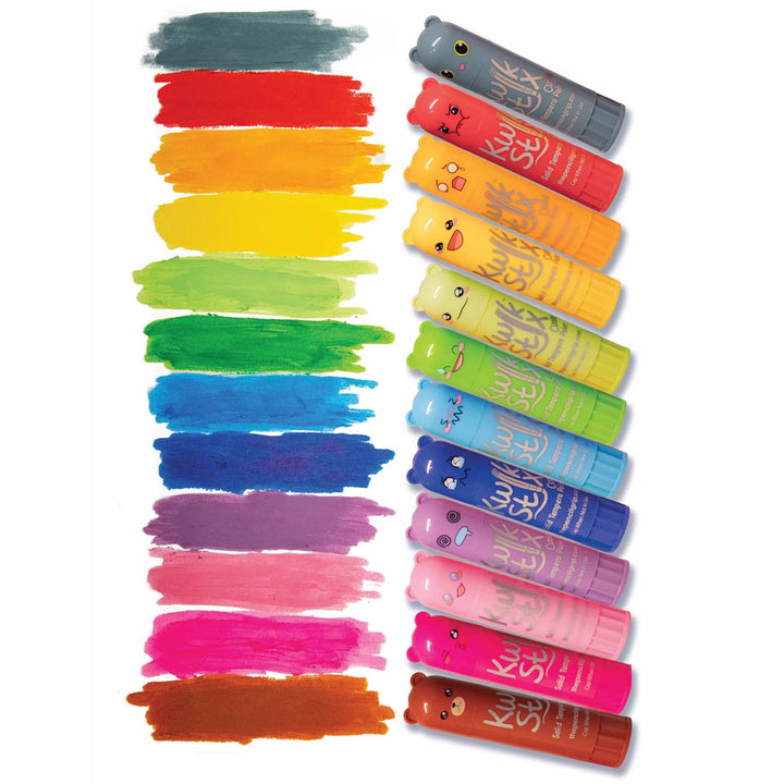 Kwik Stix Cuties Solid Paint Sticks - 12 Colors