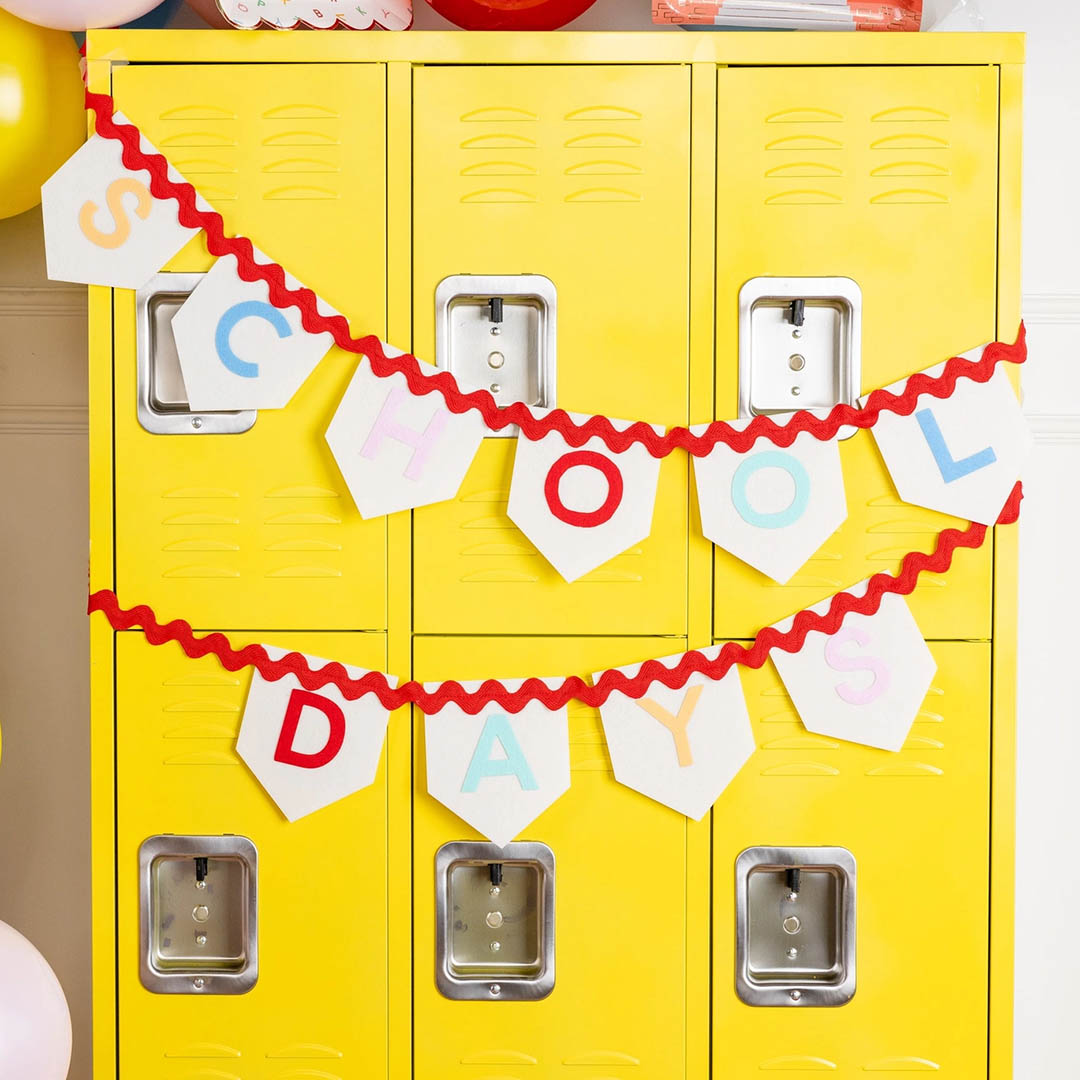 School Days Felt Banner