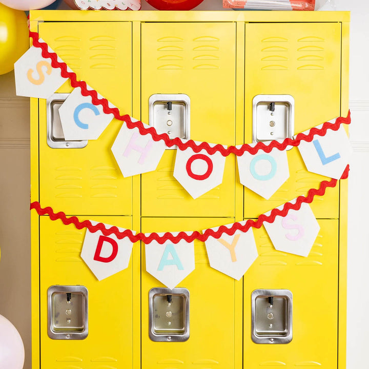 School Days Felt Banner