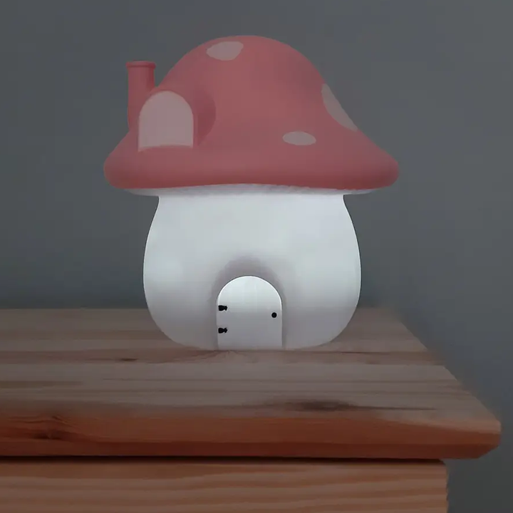 NEW Portable Lamp: Mushroom Pink House