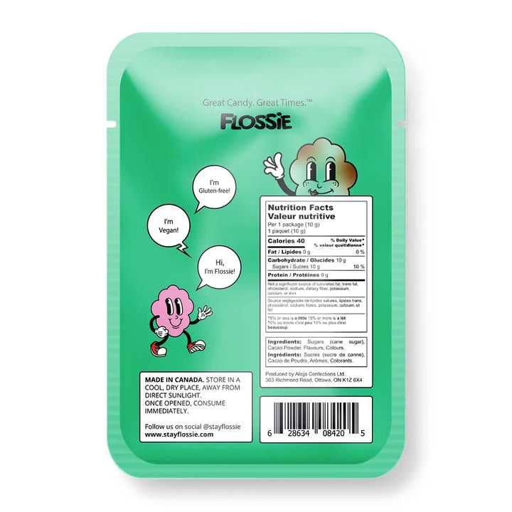 Organic Vegan Cotton Candy- Chocolate Mint