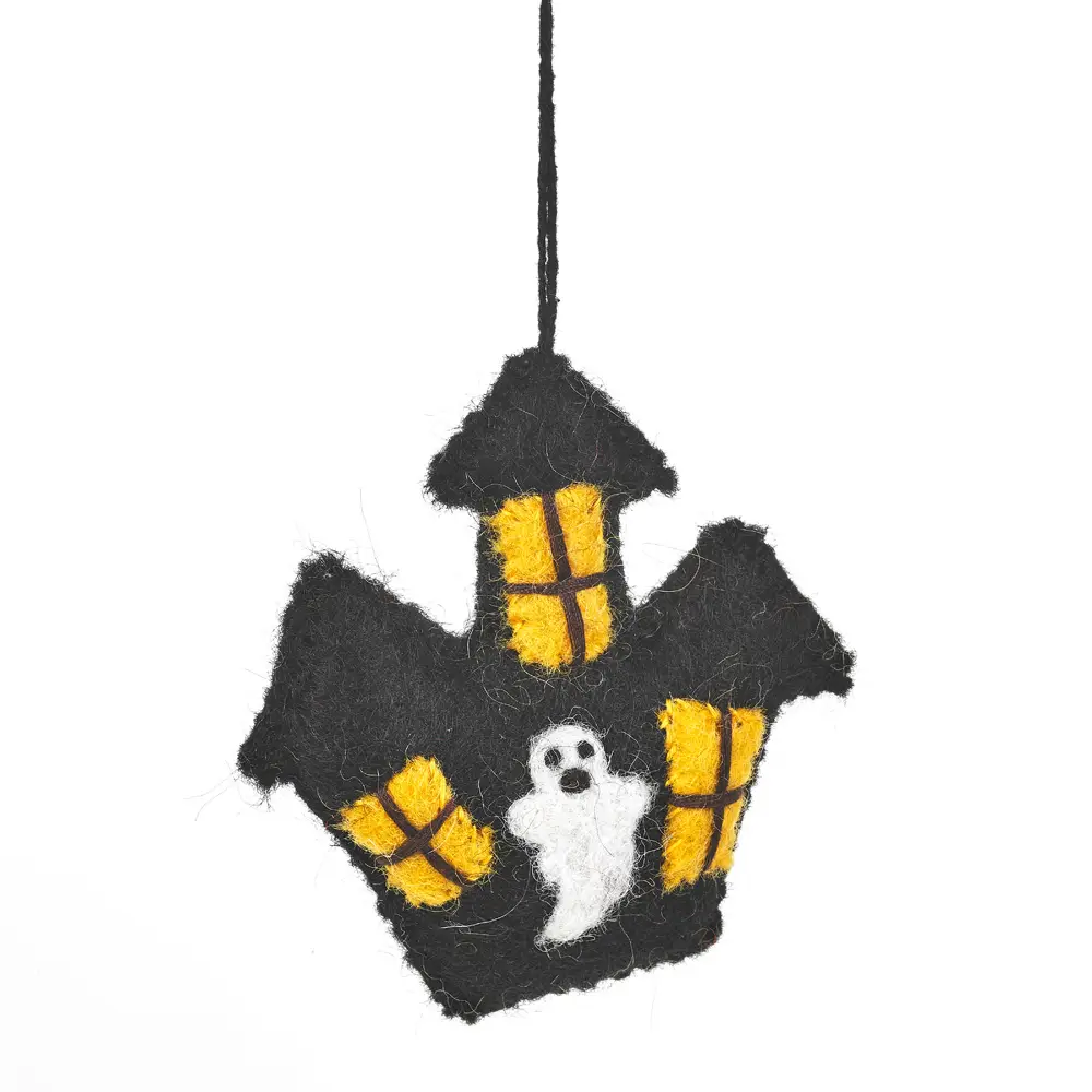 NEW Eco Friendly Halloween Ornament: Haunted House