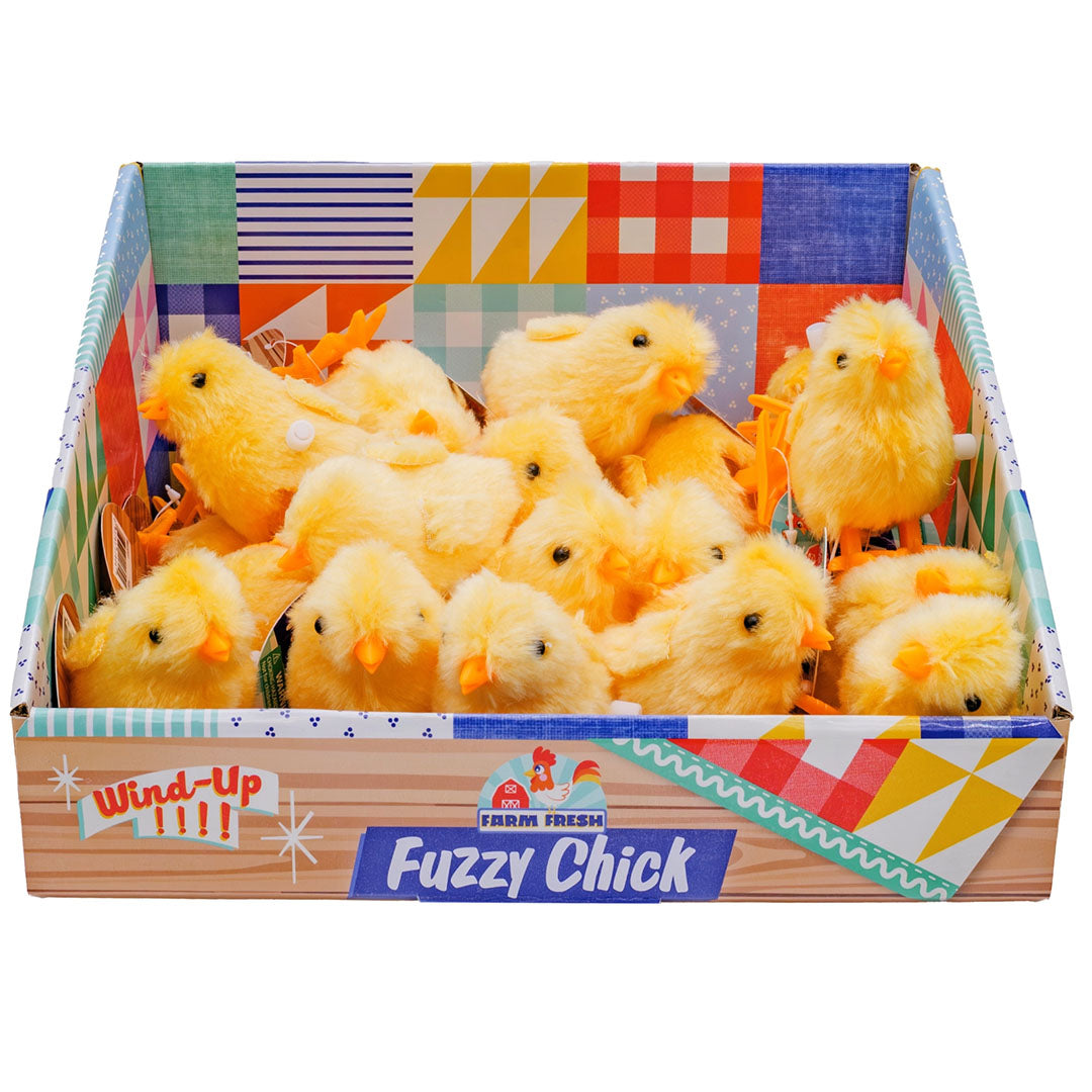 Wind Up Farm Fresh Barnyard Chicks - Fuzzy Yellow