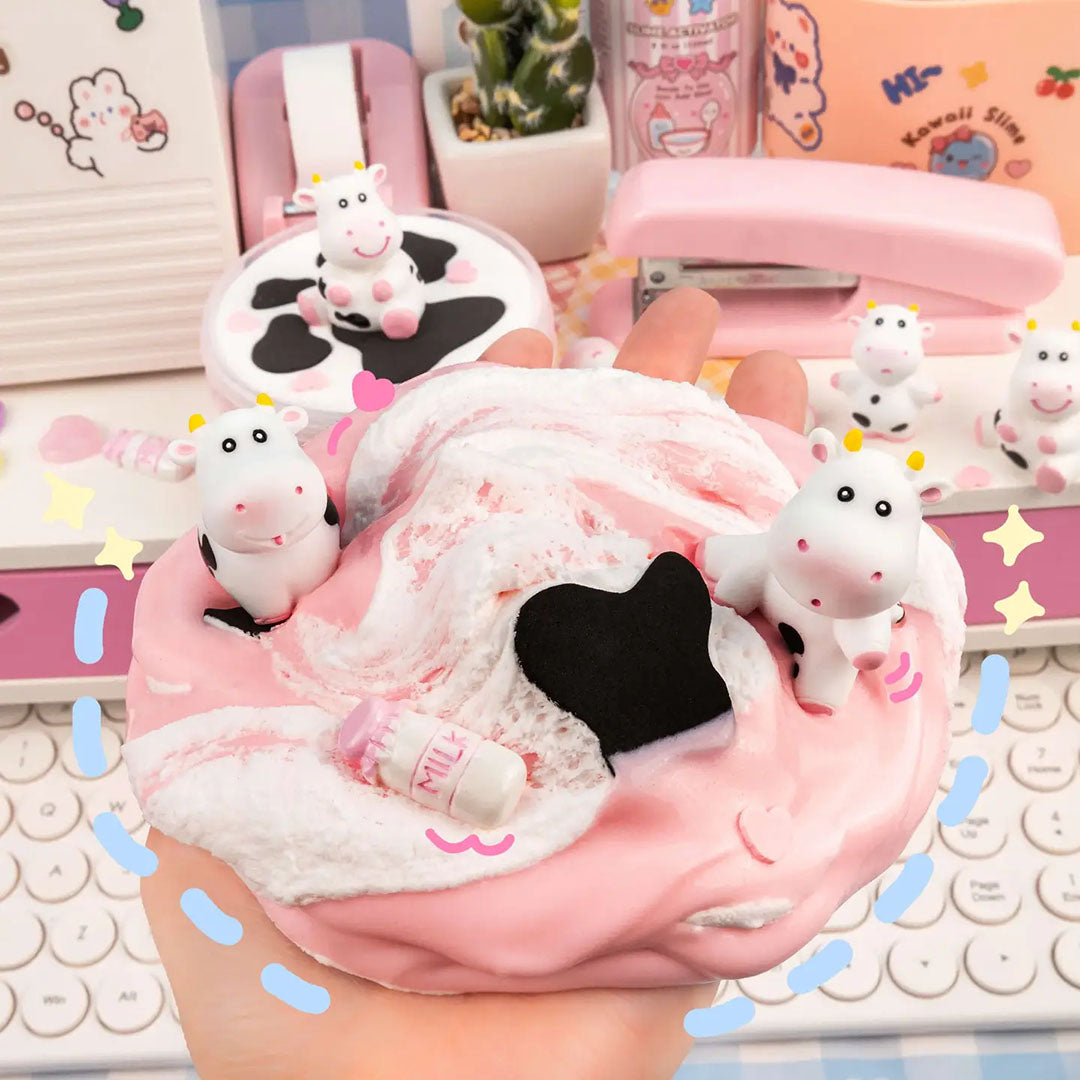 Straw-Dairy Cow 2 Slimes in 1 Signature Dome Slime