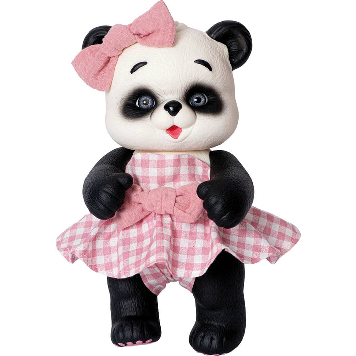 Panda Bear Dressed in Gingham Skirt