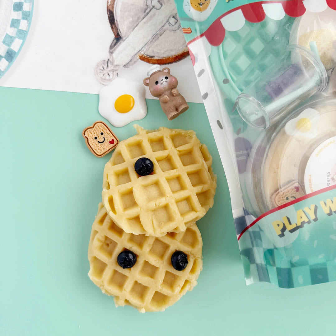 Scented Natural Sensory Play Dough Kit- Sunny Side Diner (Pancakes and Syrup)