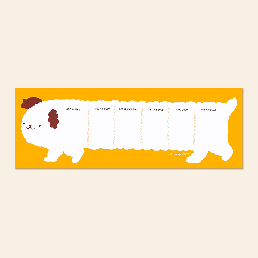 Daisy Dog Weekly Desk Planner Pad