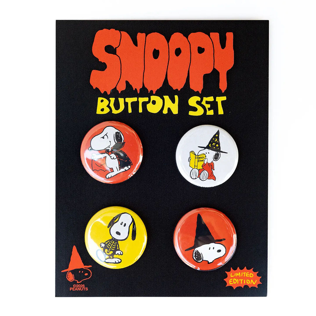 Snoopy Halloween Button Pin Set