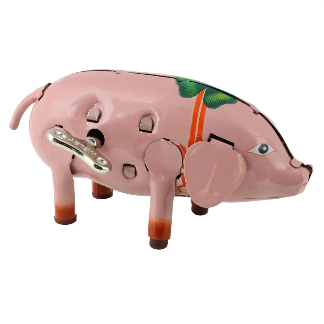 Retro Tin Toy Happy Pig Toy