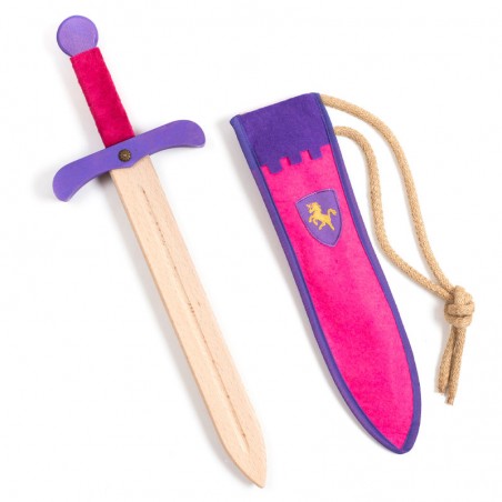 NEW Wooden Sword with Bag- Pink