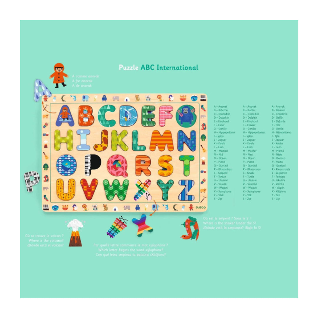 ABC International Wooden Puzzle