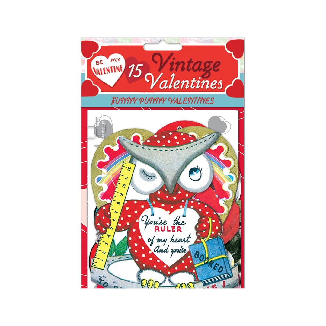 NEW Retro Valentine Card Set- Funny Punny Valentines