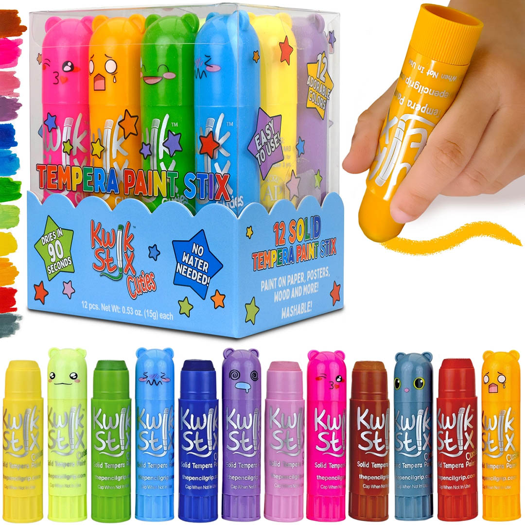 Kwik Stix Cuties Solid Paint Sticks - 12 Colors
