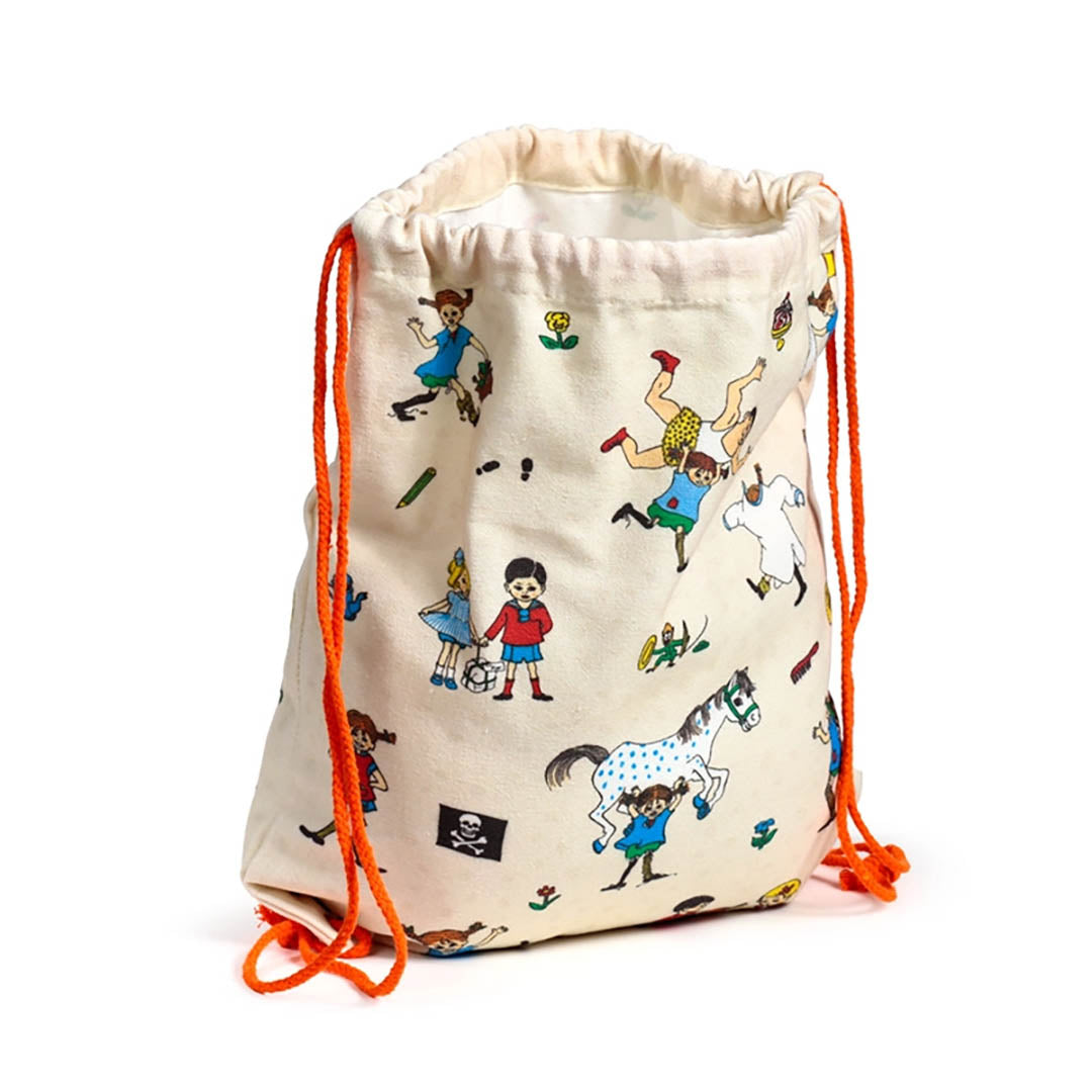 Pippi Longstocking Canvas Drawstring Bag