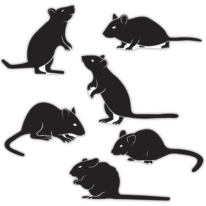 Mice Silhouettes For Steps Decor