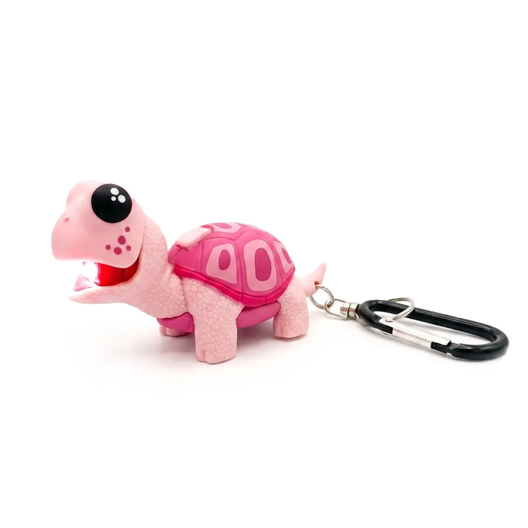 Animal Carabiner Flashlight - Pink Turtle
