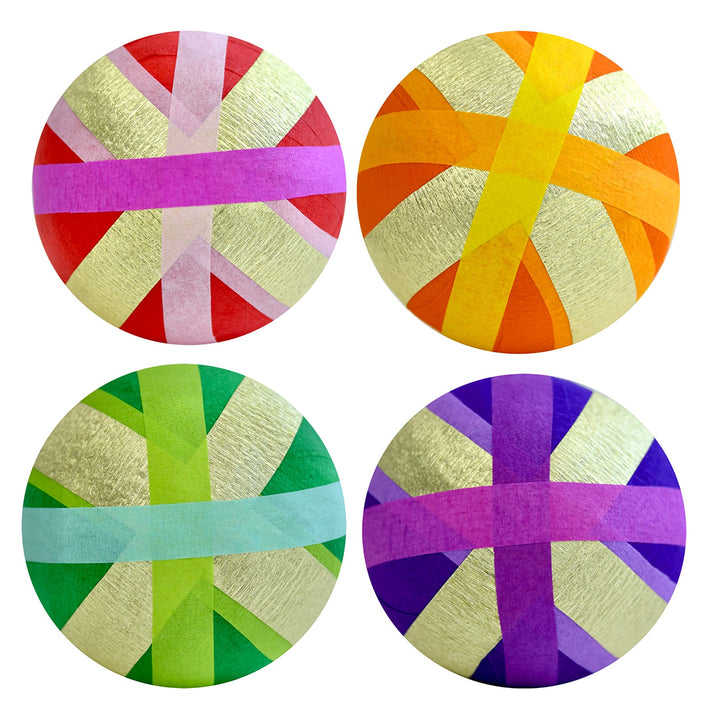 Deluxe Surprise Ball - Gold Metallic Stripes - Assorted Colors
