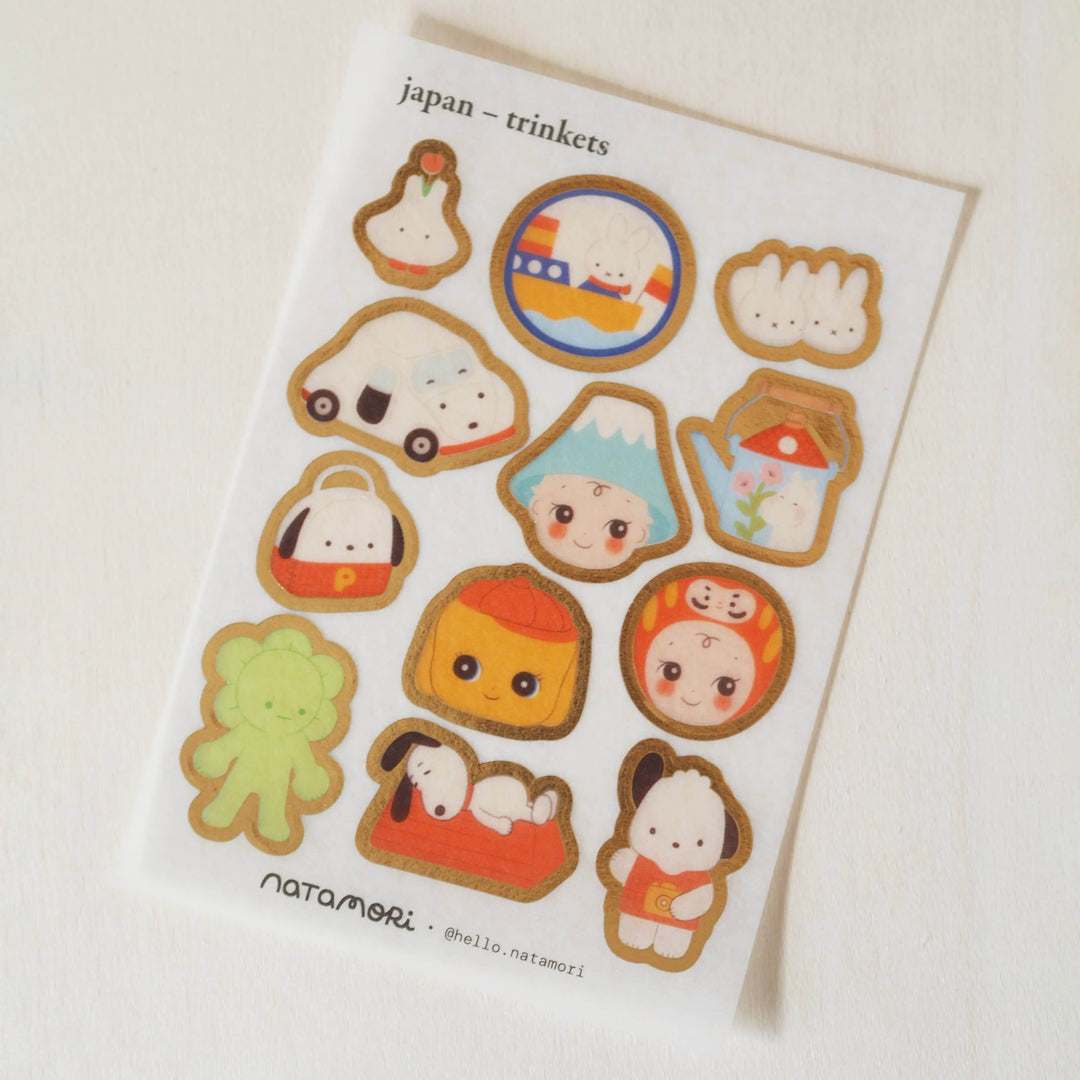 Japan – Trinkets • washi foil sticker sheet