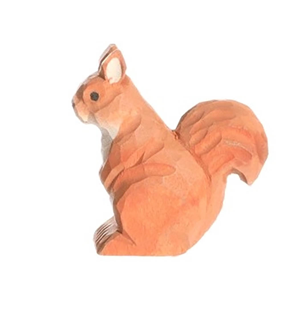 Wooden Red Squirrel Animal Toy