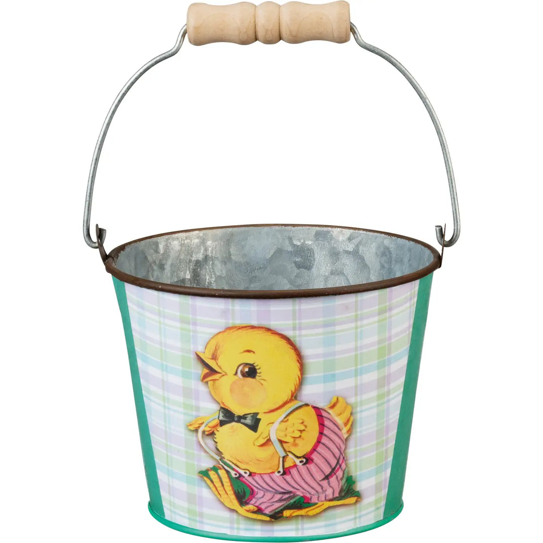 Retro Easter Metal Bucket