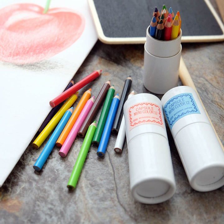 Mini Pencils in Mini Paper Tube - 12