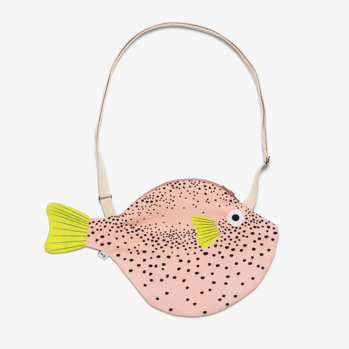 Kids Side Bag- Pink Pufferfish