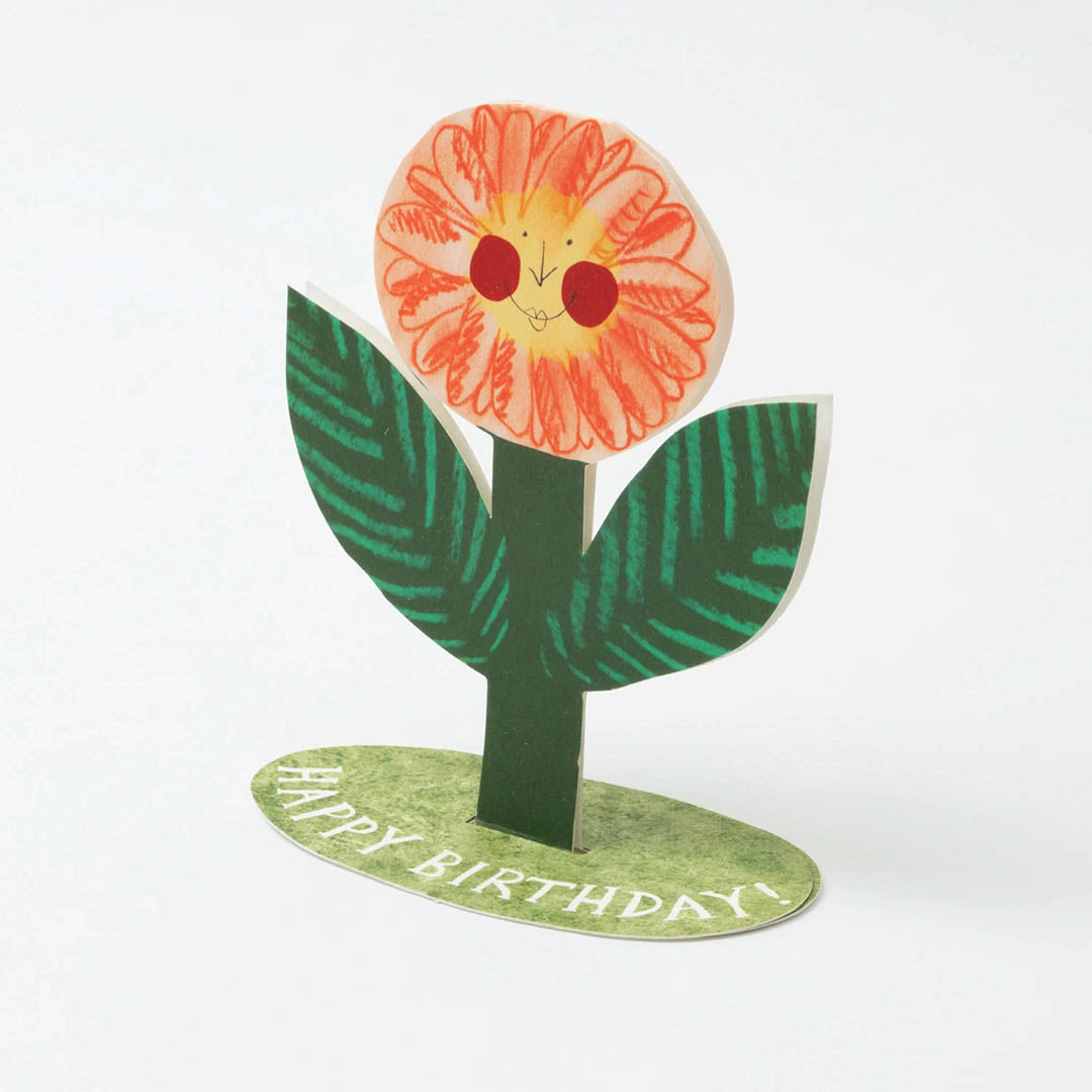 Greeting Card - Happy Birthday Flower Stand-Up Card