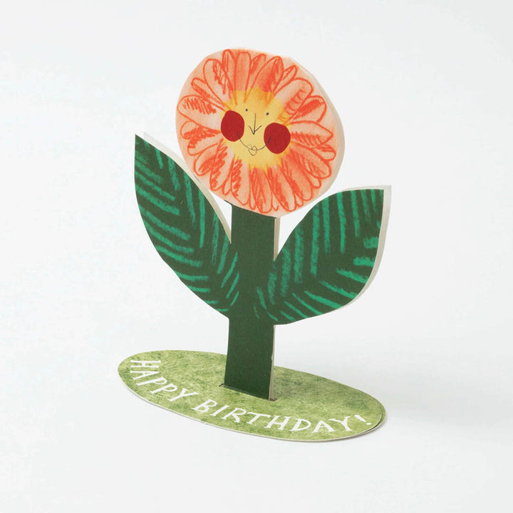 Greeting Card - Happy Birthday Flower Stand-Up Card
