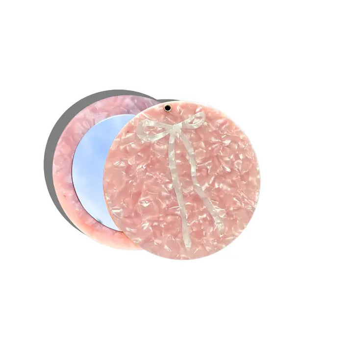 Hand-painted Ballet Bow Compact Mirror