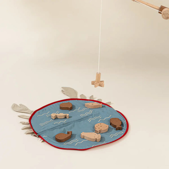 Wooden Fishing Game with Bag