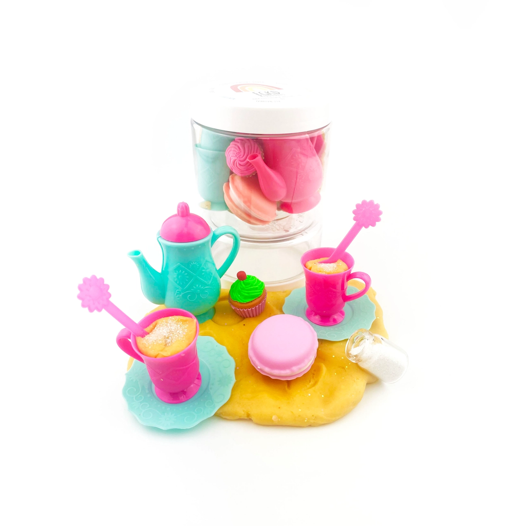 NEW Scented Natural Sensory Play Dough Kit- Tea Party Macaron