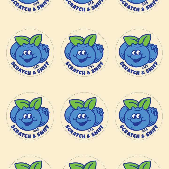 Blueberry Scratch & Sniff Stickers