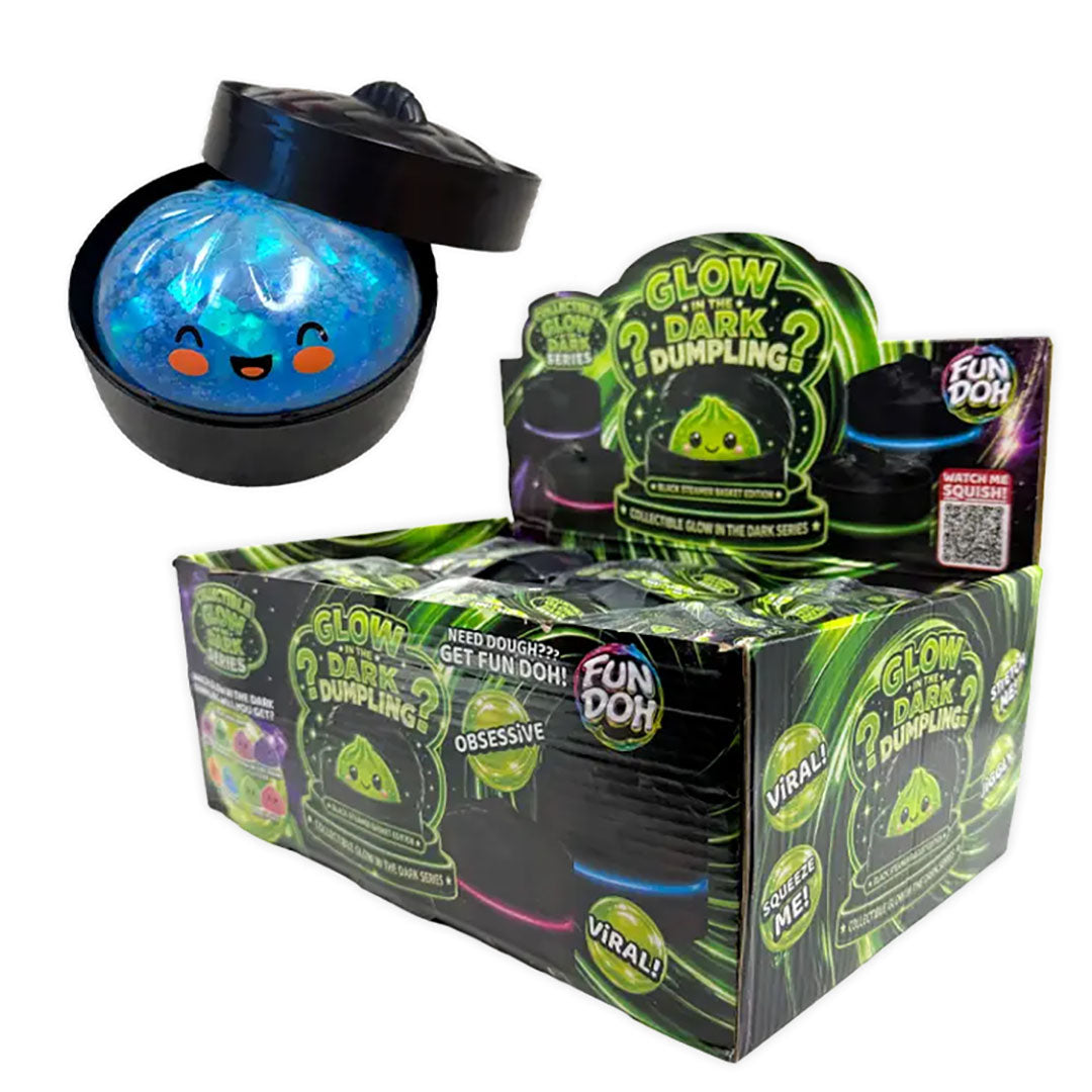 Fun Doh Glow-in-the-Dark Mystery Dumpling Squishy Toy Black