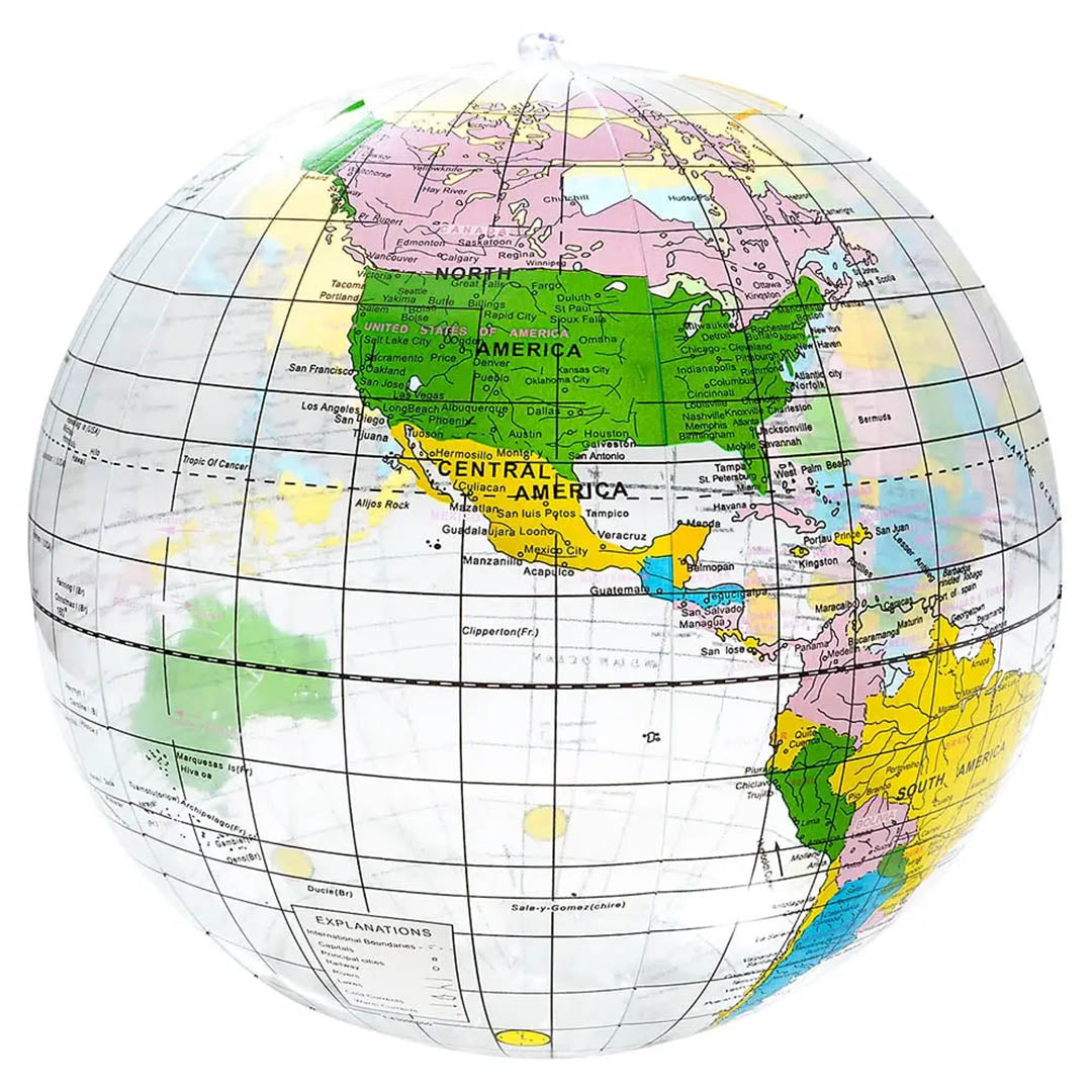 Clear Globe Inflatable Toy 16"