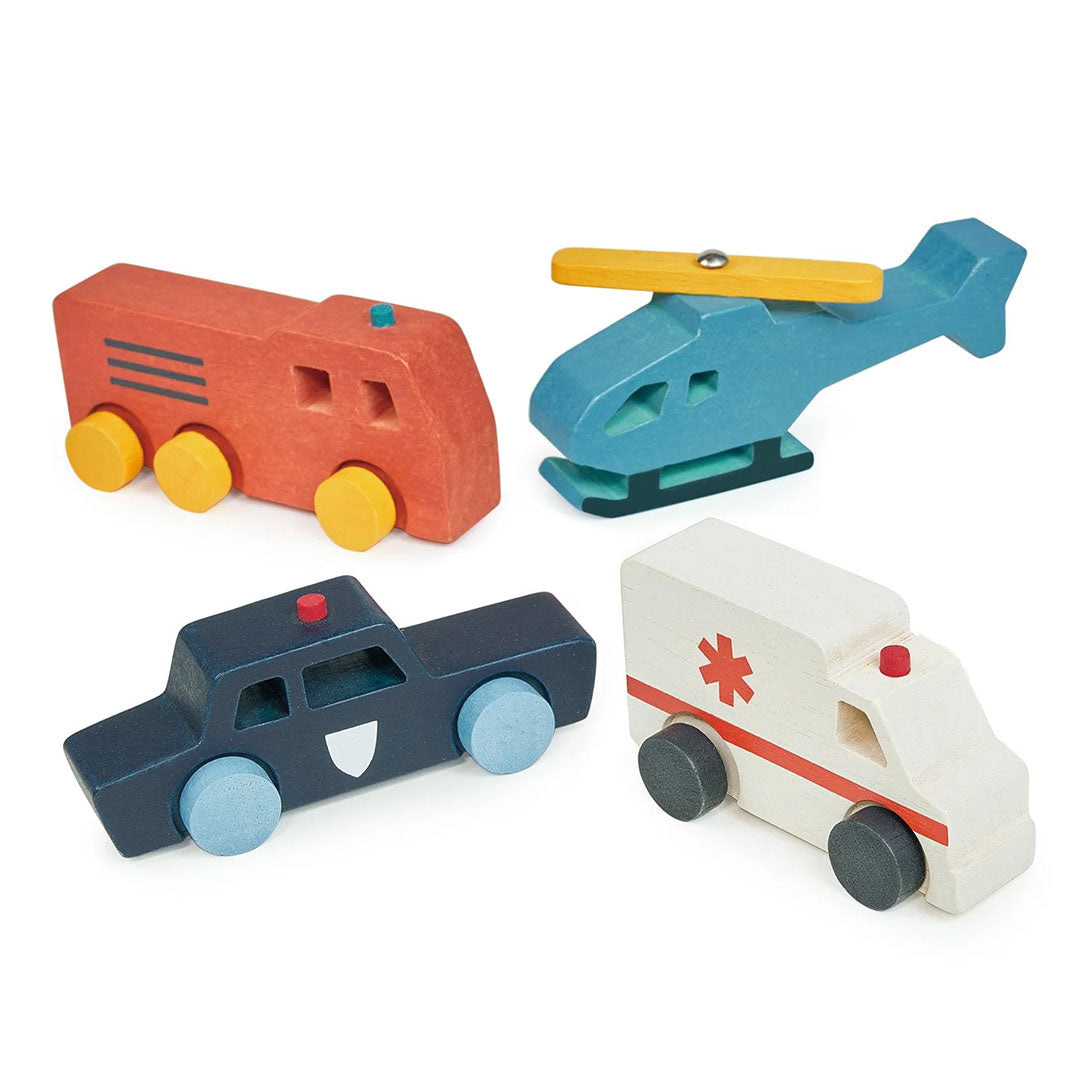 Wooden Emergency Transport Car Assortment