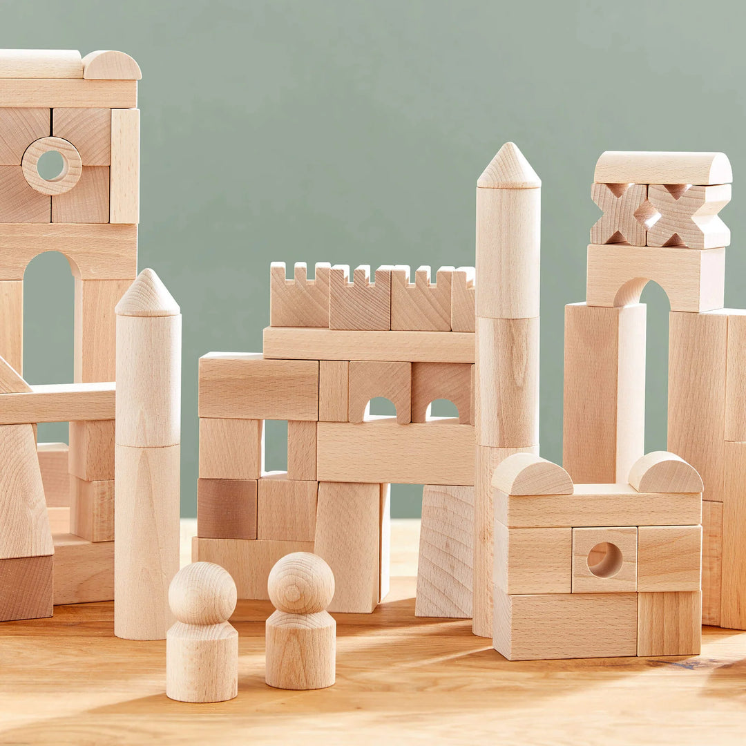 All Basic Blocks Basic Building Blocks 102 Piece Extra Large Wooden Starter Set – Shop ...